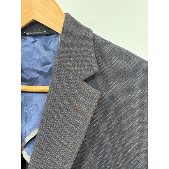 Ted Baker Sport Coat Blazer Suit Jacket‎ Men Size 44 L Blue Brown Double Vented - Picture 1 of 12